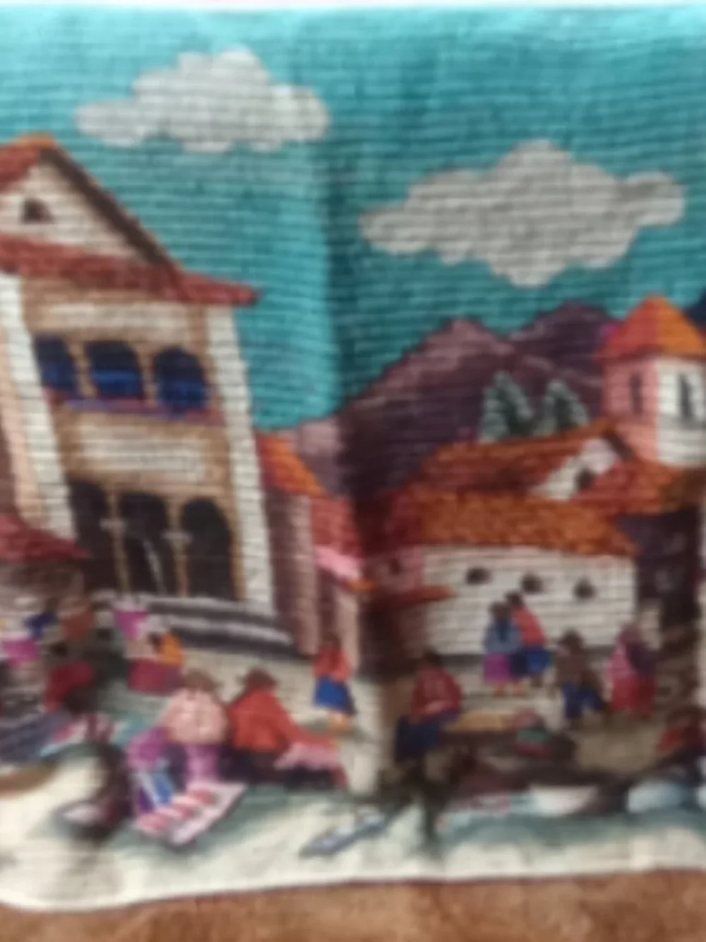Rare wool woven tapestry